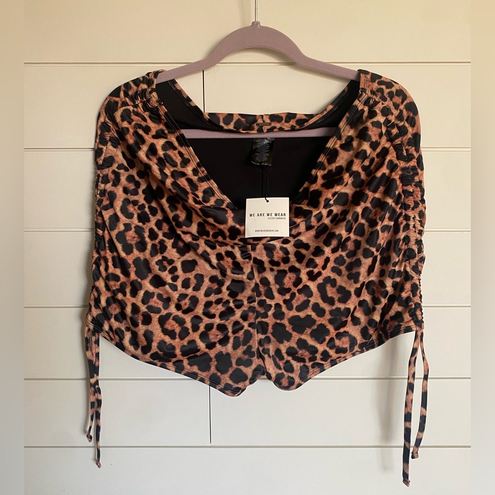 Leopard swim shorts 2x NWT